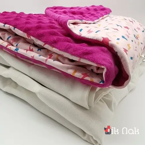 super héros rose minky et couette.webp