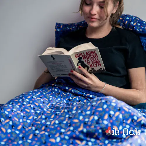 Super héros bleu minky plaid (4).webp