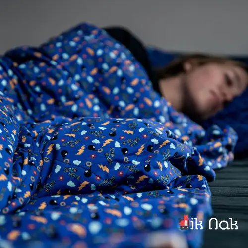Super héros bleu minky plaid (2).webp