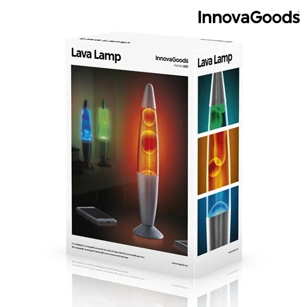 Lampe à lave magma 25 W InnovaGoods boite.webp