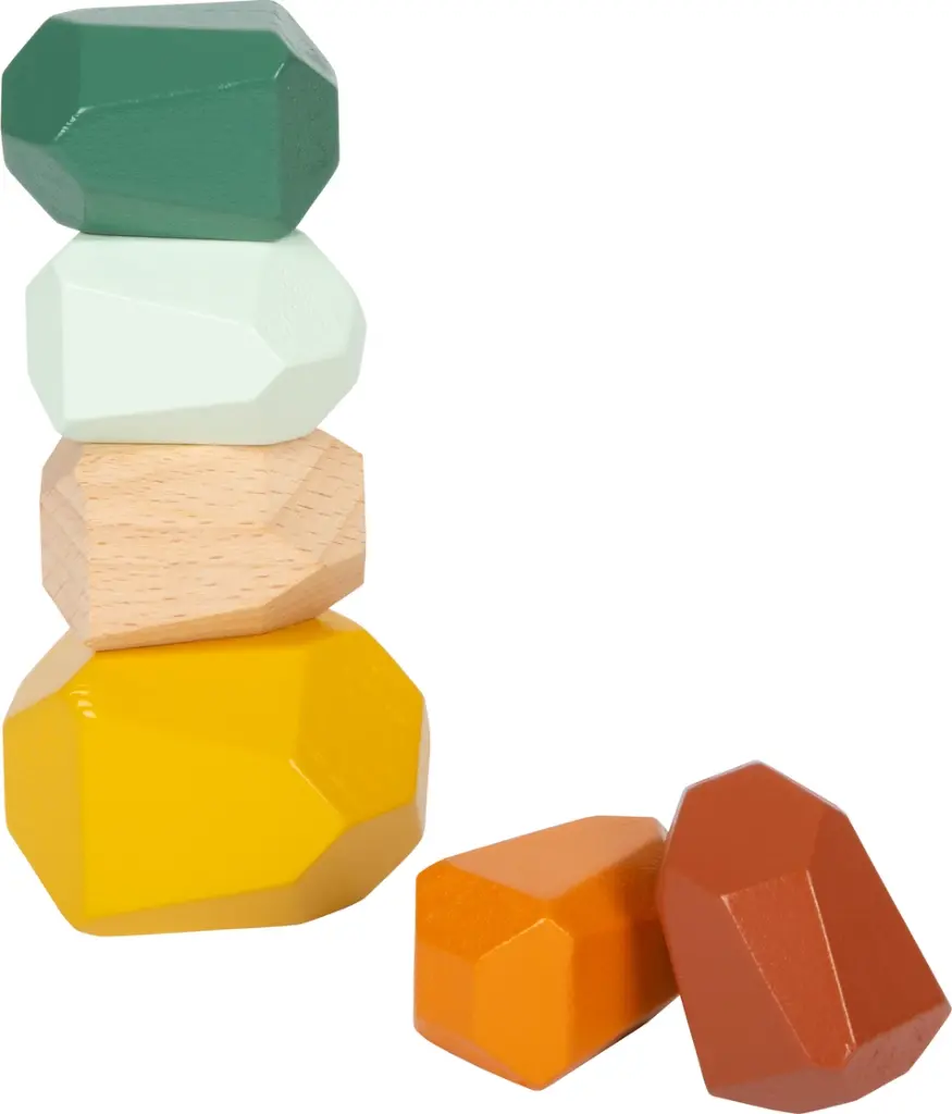 Pierres à empiler en bois Safari jeu sensoriel small foot.webp