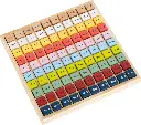 Table de multiplication multicolore Educate JEU EN BOIS.webp