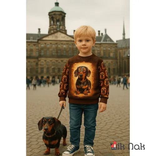 Panneau Sweat French terry motif teckel_26028_Stenzo.webp