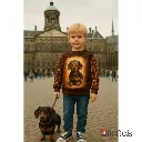 Panneau Sweat French terry motif teckel_26028_Stenzo.webp