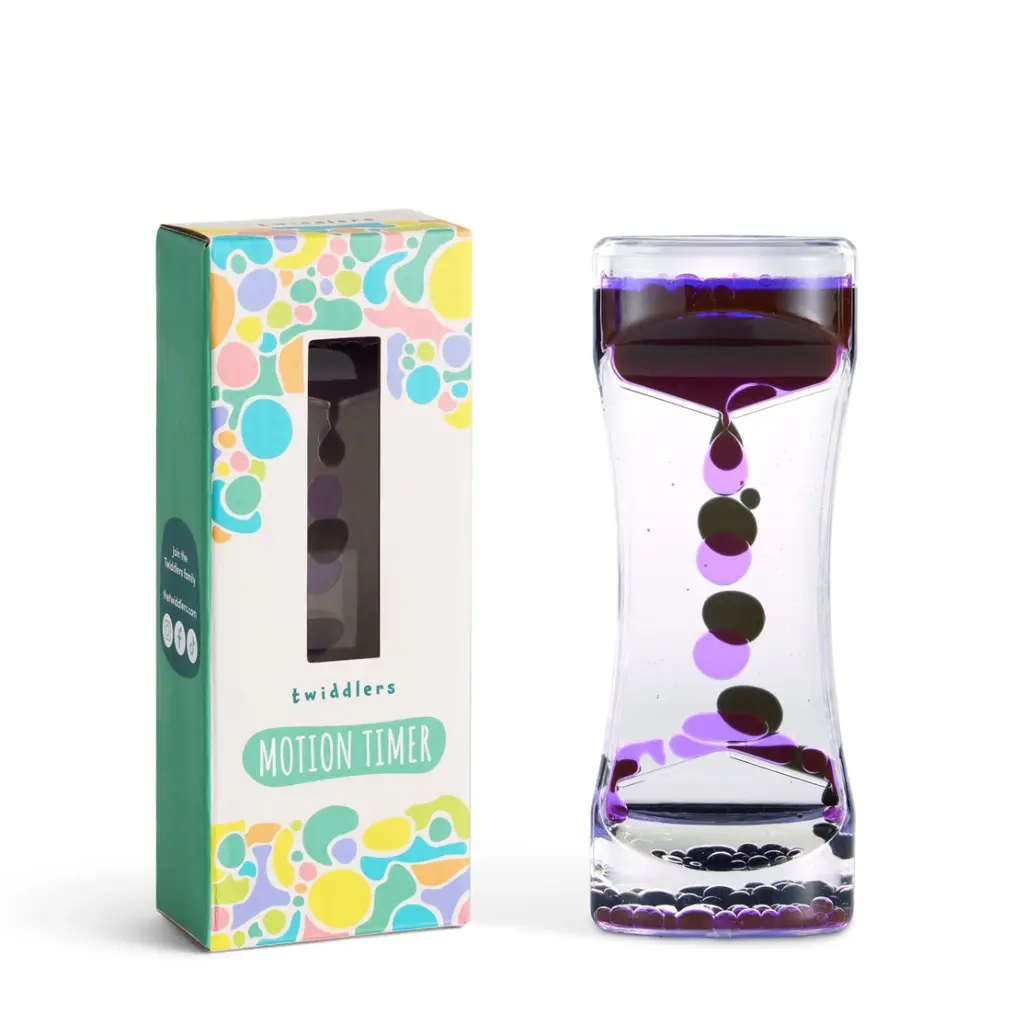 sablier sensoriel liquide mauve.webp