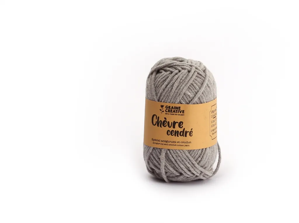 FILS DE COTON GRIS CLAIR SPECIAL AMIGURUMI CHEVRE CENDRE.webp