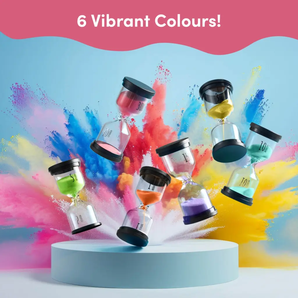 Pack de 6 minuteries sensoriel sable coloré.webp