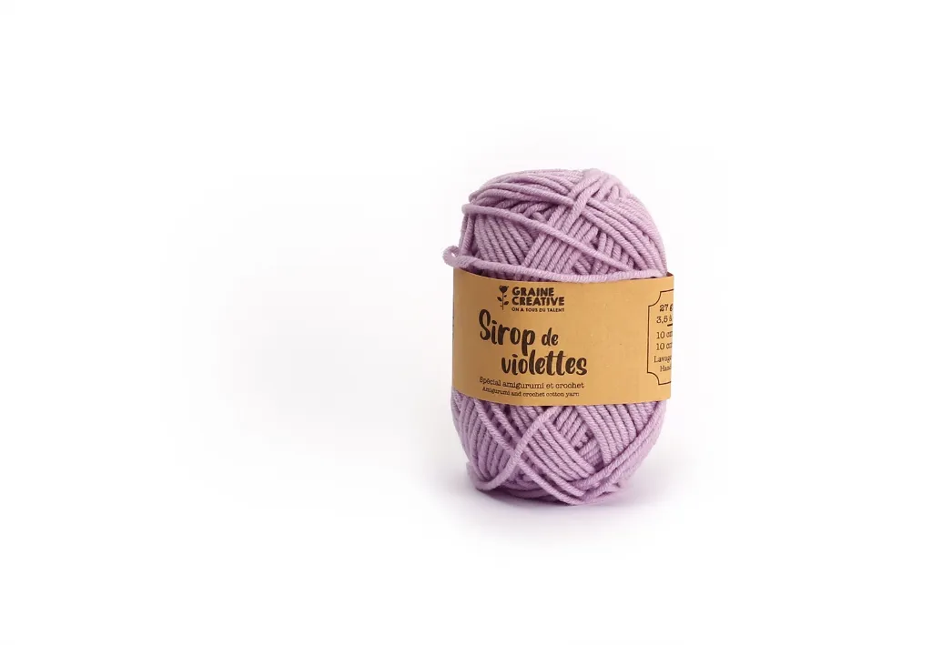 FIL DE COTON MAUVE 27G ENV 55M - AMIGURUMI SIROP DE VIOLETTE.webp