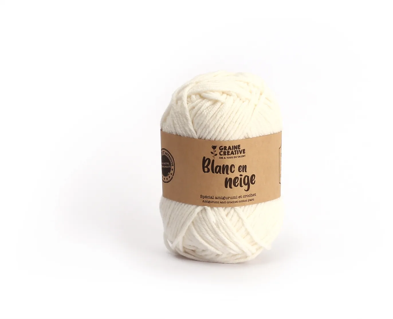 FIL DE COTON BLANC 27G ENV 55M - AMIGURUMI BLANC EN NEIGE.webp