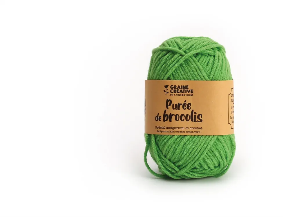 FILS DE COTON VERT POMME SPECIAL AMIGURUMI PUREE DE BROCOLIS.webp