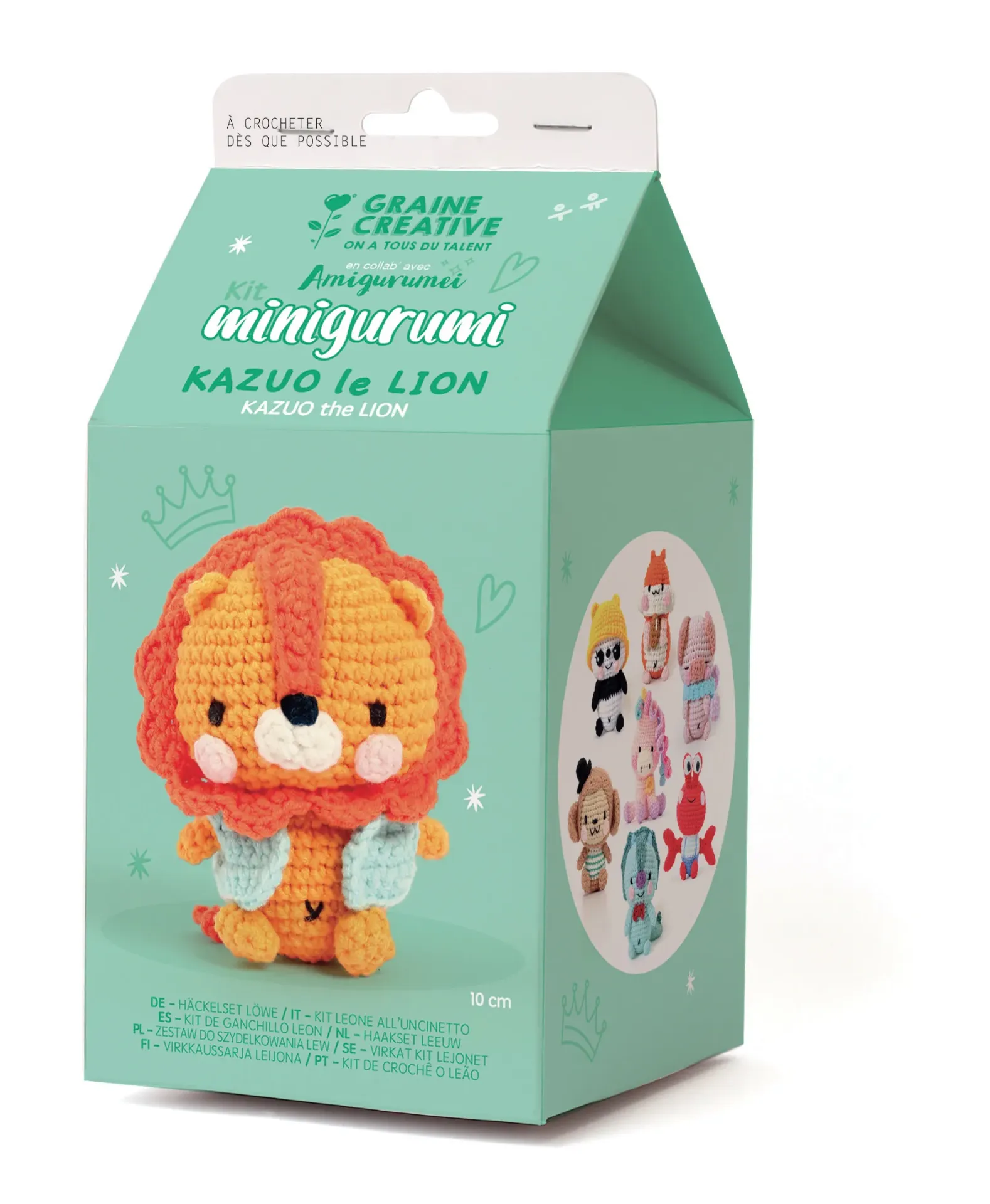 KIT MINIGURUMI LION KAZUO 10 cm | Graine créative