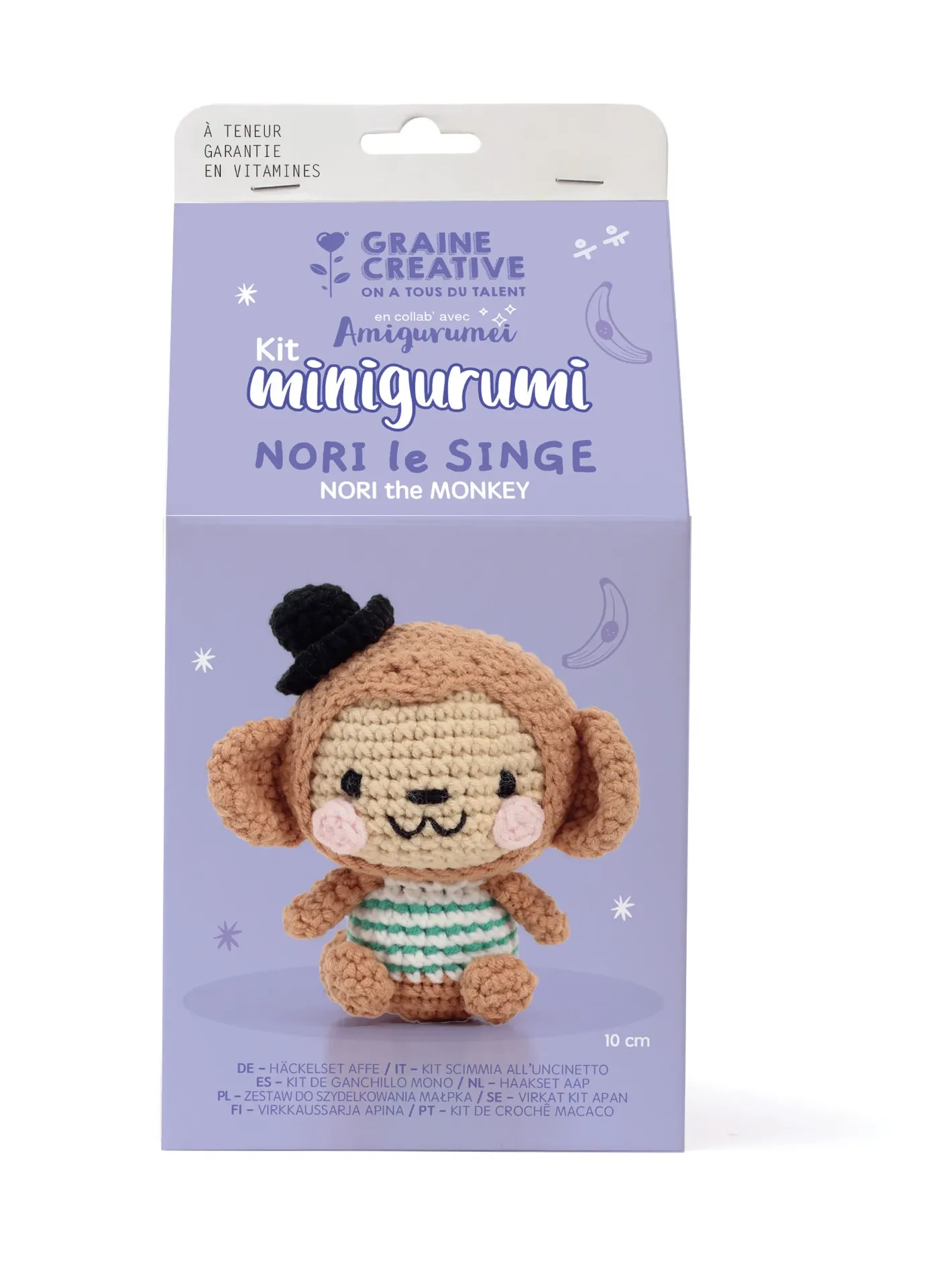 [420330] KIT MINIGURUMI SINGE NORI 10 cm | Graine créative