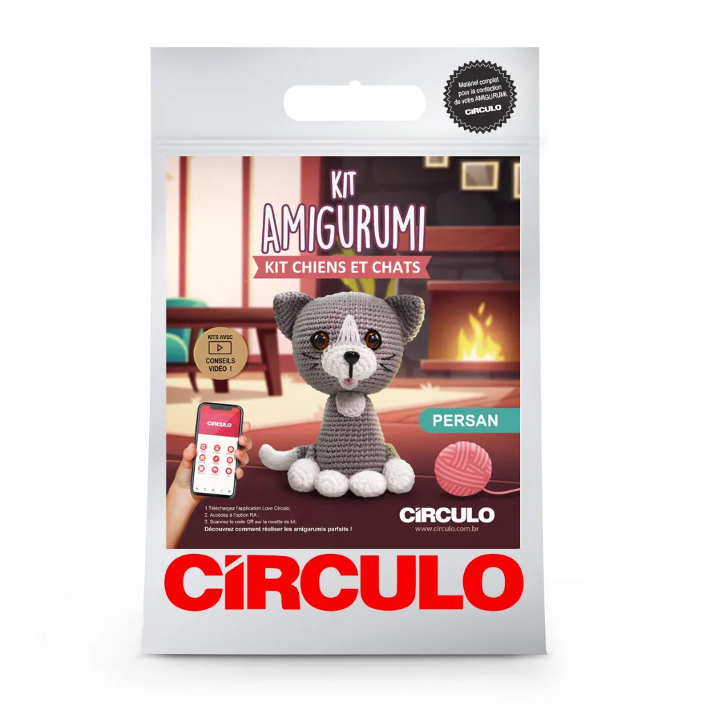 [CIR444049/4] CHAT PERSAN | KIT AMIGURUMI | Circulo