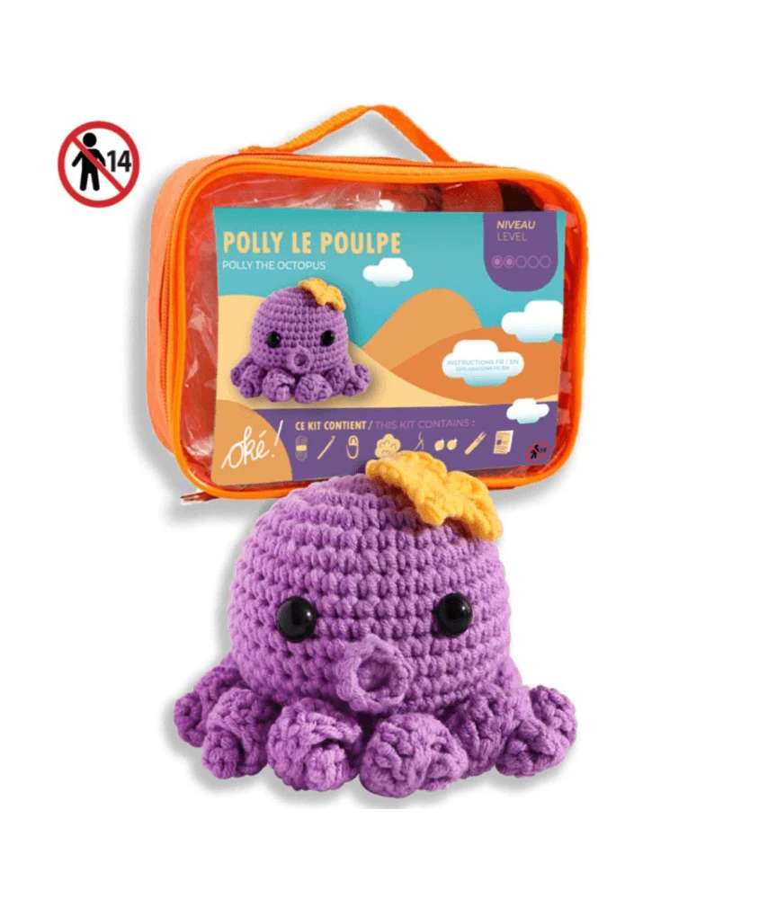 KIT AMIGURUMI Polly le Poulpe| Oké!