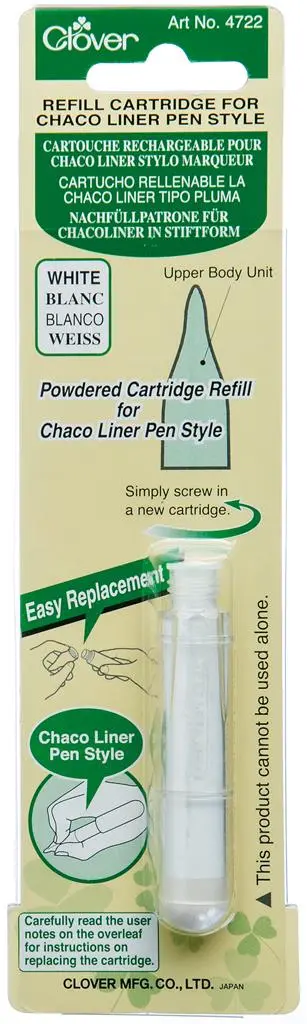 [51517] Recharge pour Chaco Liner Stylo Marqueur | Blanc | Clover