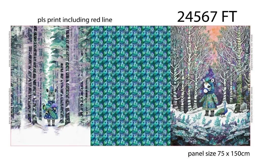 Panneau en molleton imprimé Forêt de conte de fées | Stenzo