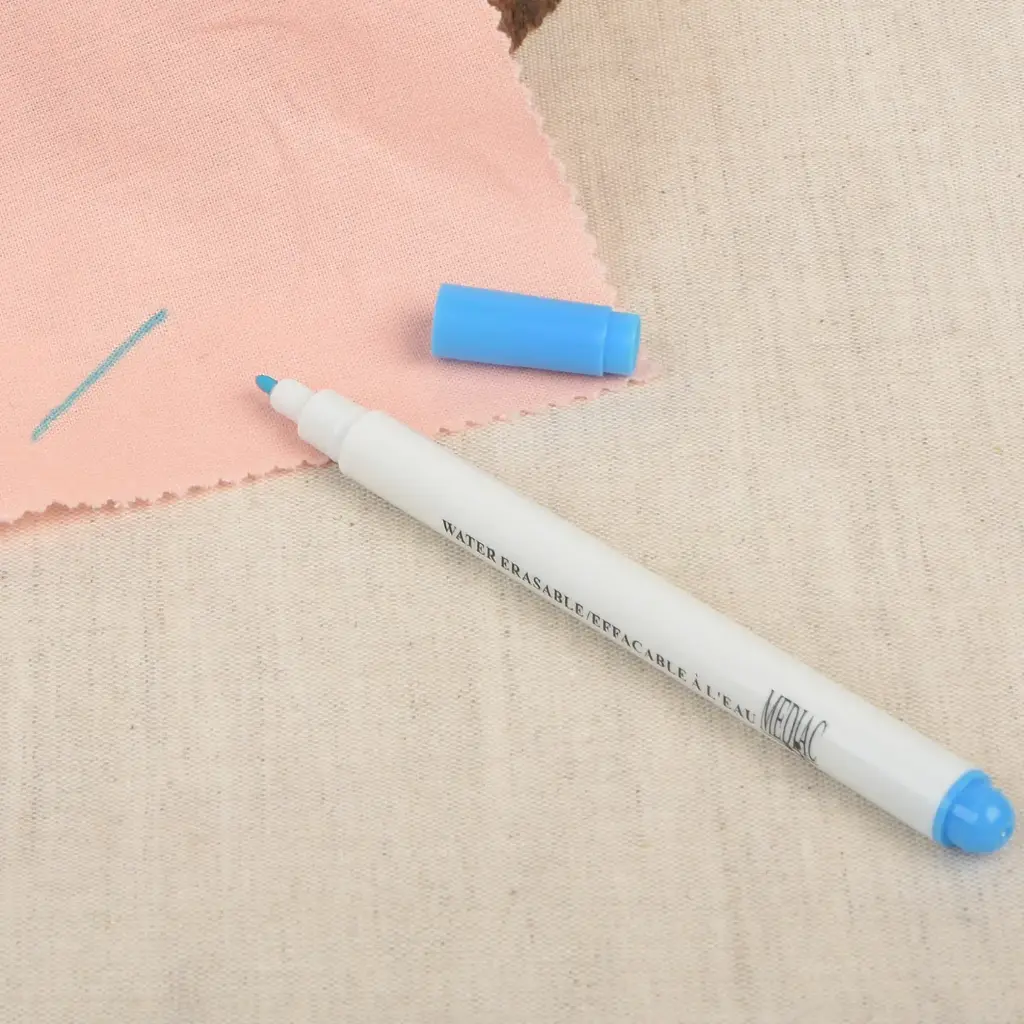 Marqueur tissu effaçable à l'eau | Bleu | Mediac