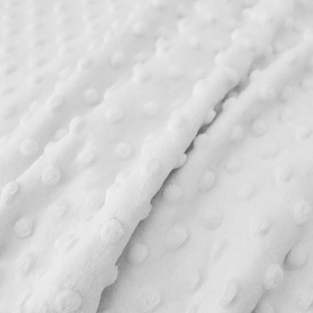 Tissu Minky ultra doux | Blanc 001 | par 10 cm 