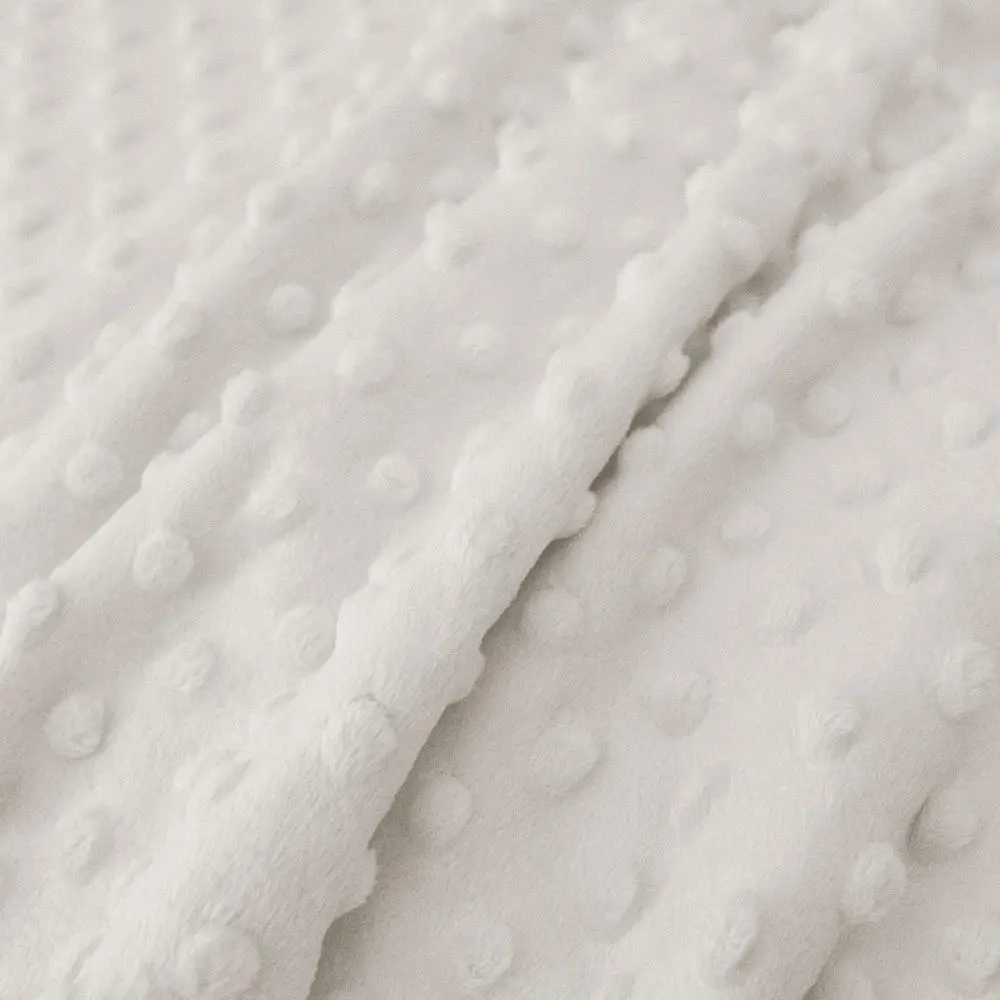 Tissu Minky ultra doux | Blanc cassé 020 | par 10 cm