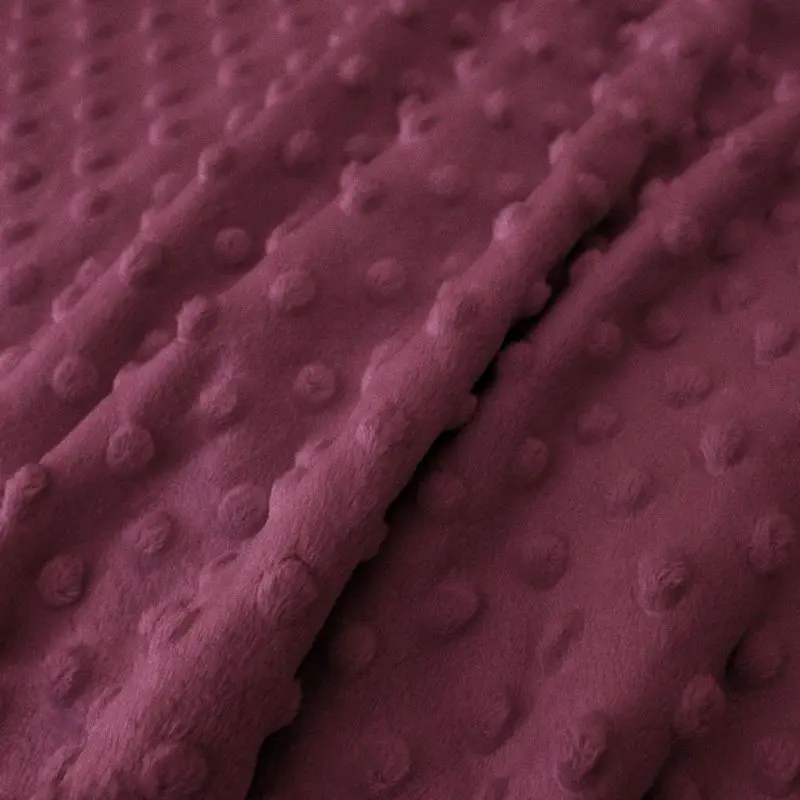 [0617400] Tissu Minky ultra doux | Rouge aubergine 400 | par 10 cm
