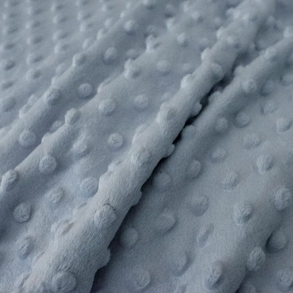 Tissu Minky ultra doux | Bleu orage 635 | par 10 cm