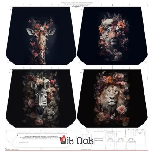 [26700] Panneau sac Gorgeous Wildlife | Oeko - Tex | Stenzo