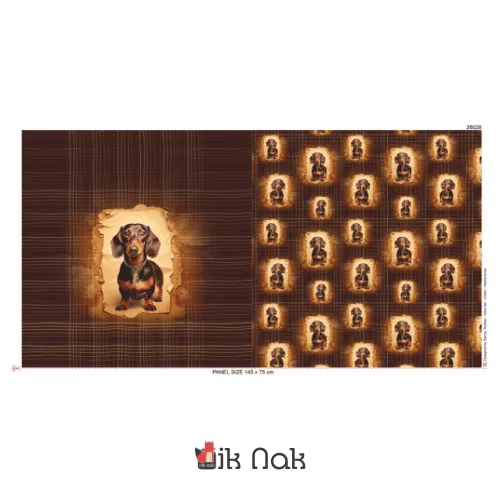 [26028] Panneau French Terry motif Teckel | Stenzo