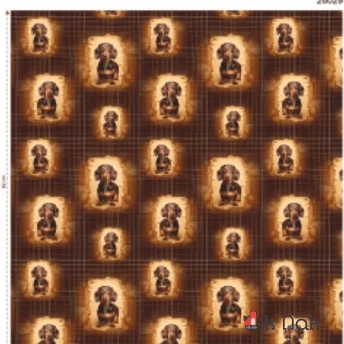 [26029] French Terry motif Teckel | Oeko - Tex | par 10 cm | Stenzo