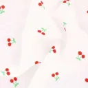 Double gaze motif grandes Cerises | Oeko - Tex |