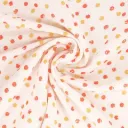 Double gaze motif Pois orange et jaunes