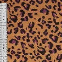 Double gaze motif Léopard fond camel | Oeko - Tex |