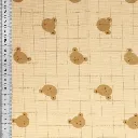 Double gaze motif Ourson sur fond crème | Oeko - Tex |