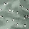 Double gaze motif Pingouins |  Oeko - Tex | Domotex