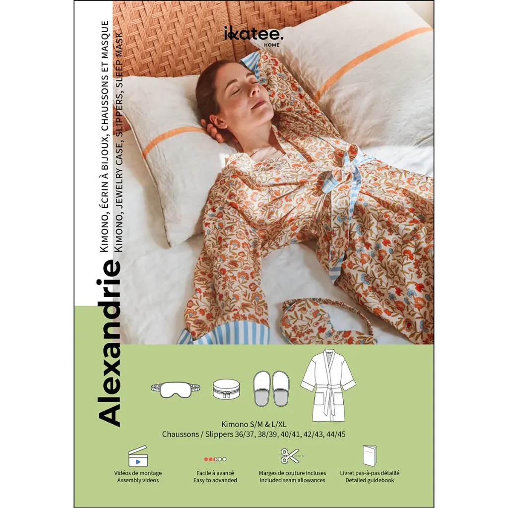 [02.ALEX-IKPER106P] Alexandrie | Patron kimono et accessoires chambre | Ikatee