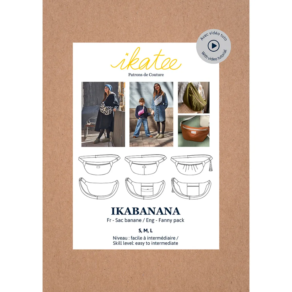 [02.IKAB-IKPERO92P] Ikabanana | Patron sac banane | Ikatee