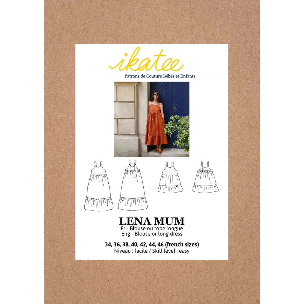 [02.LENAM-IKI8E002P] Lena Mum | Patron top et robe femme | Ikatee