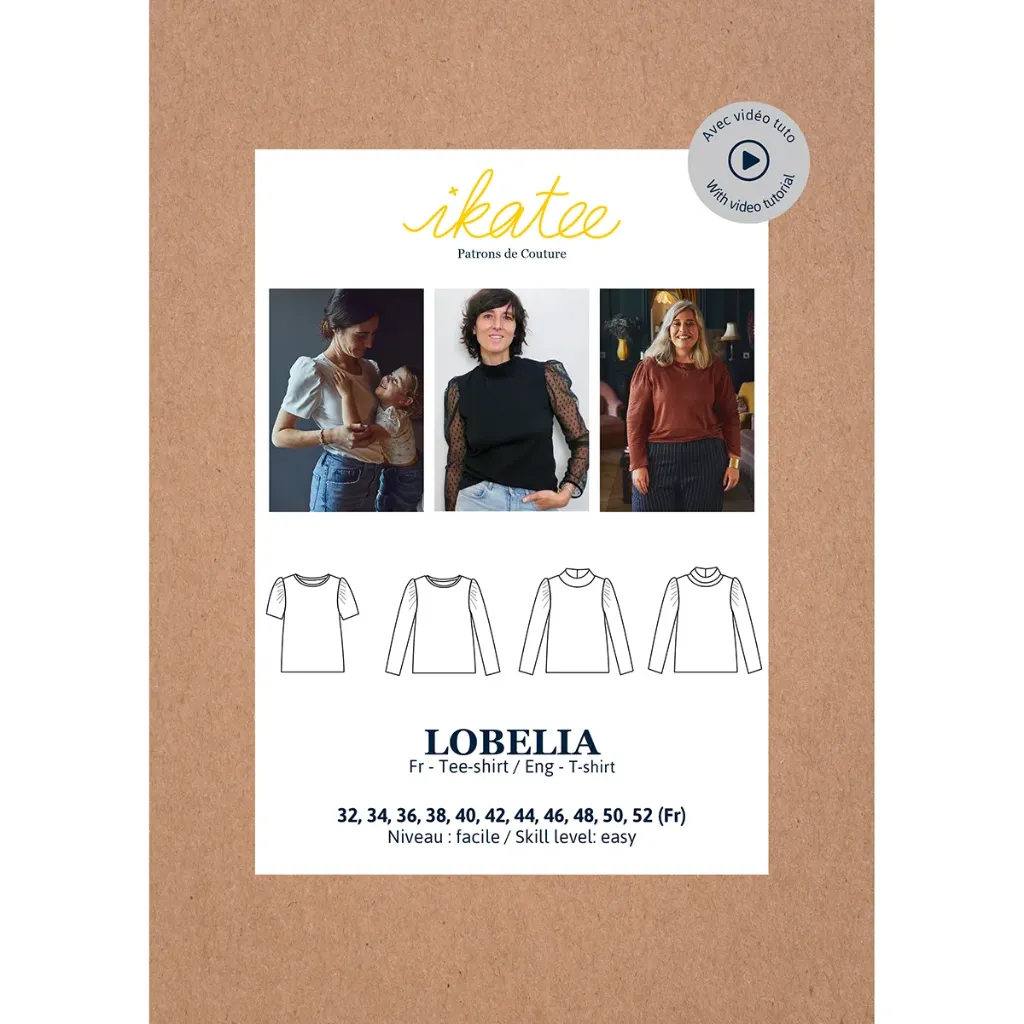 [02.LOBE-IKPERO60P] Lobelia | Patron tee-shirt femme | Ikatee