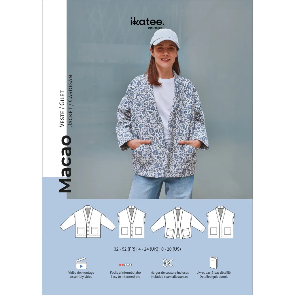 [02.MACA-IKPER107P] Macao | Patron veste femme | Ikatee