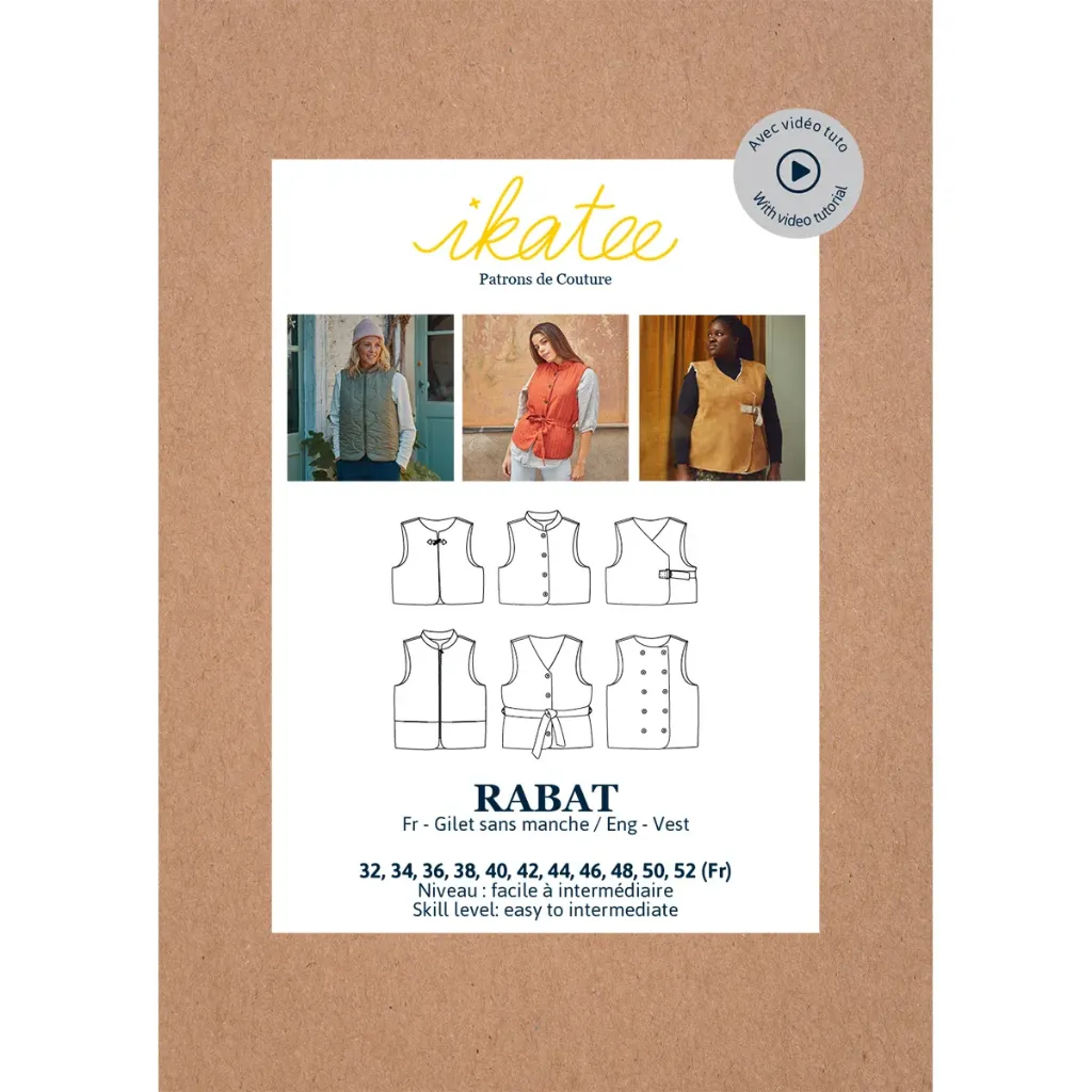 Rabat | Patron gilet sans manches femme | Ikatee
