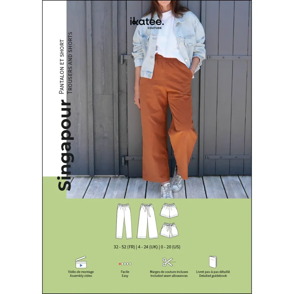 Singapour | Patron pantalon et short femme | Ikatee