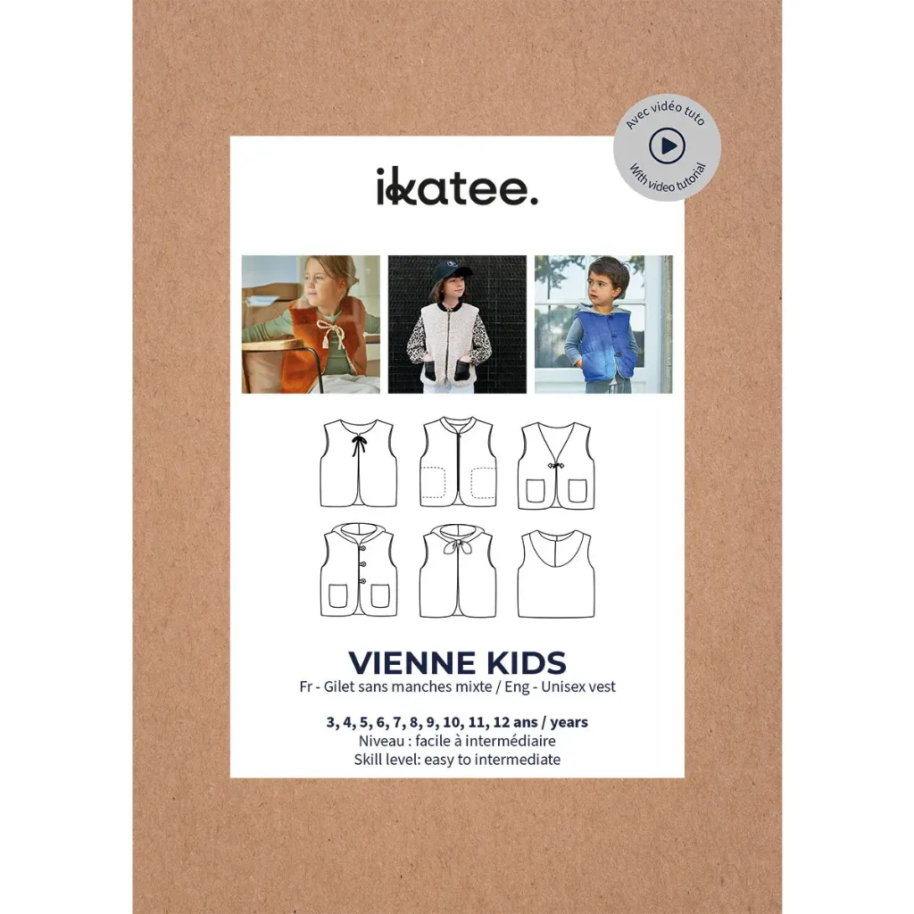 Vienne Kids | Patron gilet sans manches enfant | Ikatee