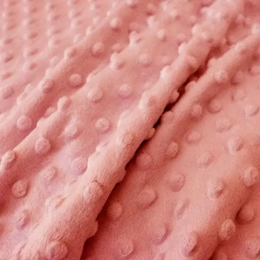 [0617536] Tissu Minky ultra doux | Rose corail 536 | par 10 cm